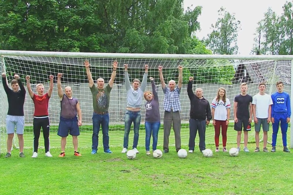 В Нелидово сняли ролик в поддержку сборной России на ЧМ-2018