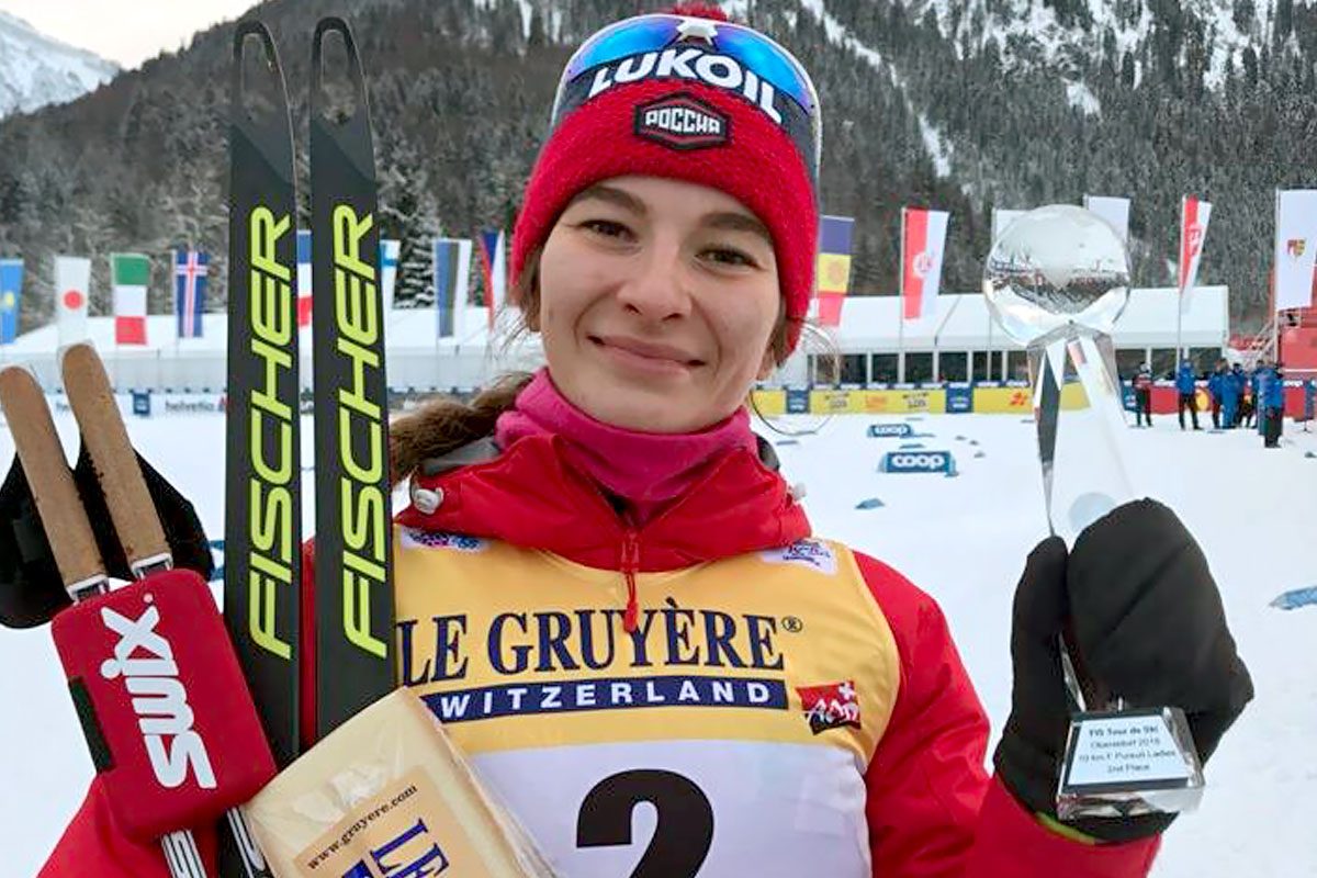 Непряева сохранила вторую позицию в гонке преследования на «Тур де ски»