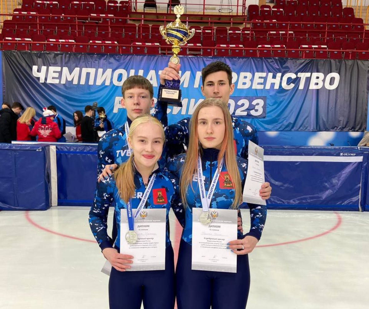 Серебряный квартет: тверские шорт-трекисты стали призерами первенства России