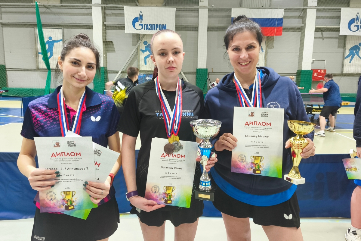 Названы чемпионы Тверской области по настольному теннису