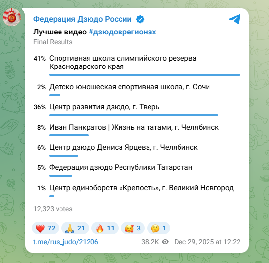 Тверской видеоролик о дзюдо стал призером всероссийского конкурса