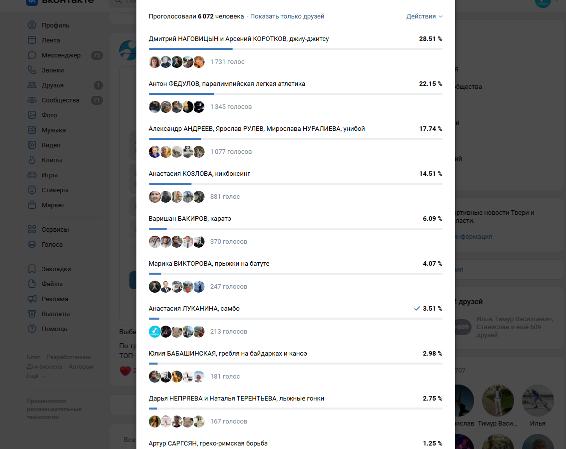 «Твериспорт» и болельщики определили лучшего спортсмена 2025 года