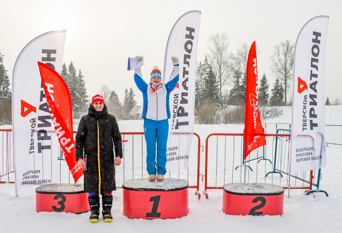 Названы первые в истории чемпионы Тверской области по дуатлону-лыжной гонке