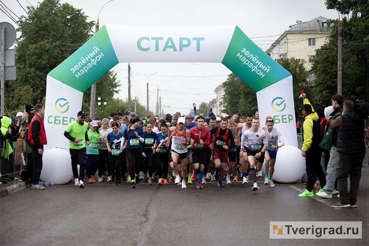 Забег под майским дождём: как в Твери прошёл «СберПрайм Зелёный Марафон»